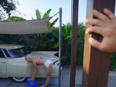 Amerikkalainen, Perse, Bikinit, Blondi, Luonnolliset tissit, Pienikokoinen, Lävistys, Tissit