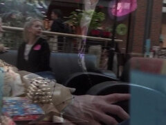 A first old and young lesbian date turns out hot