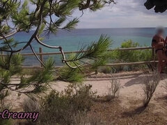 Amatør, Strand, Pik sutte, Fransk, Håndjob, Bryster